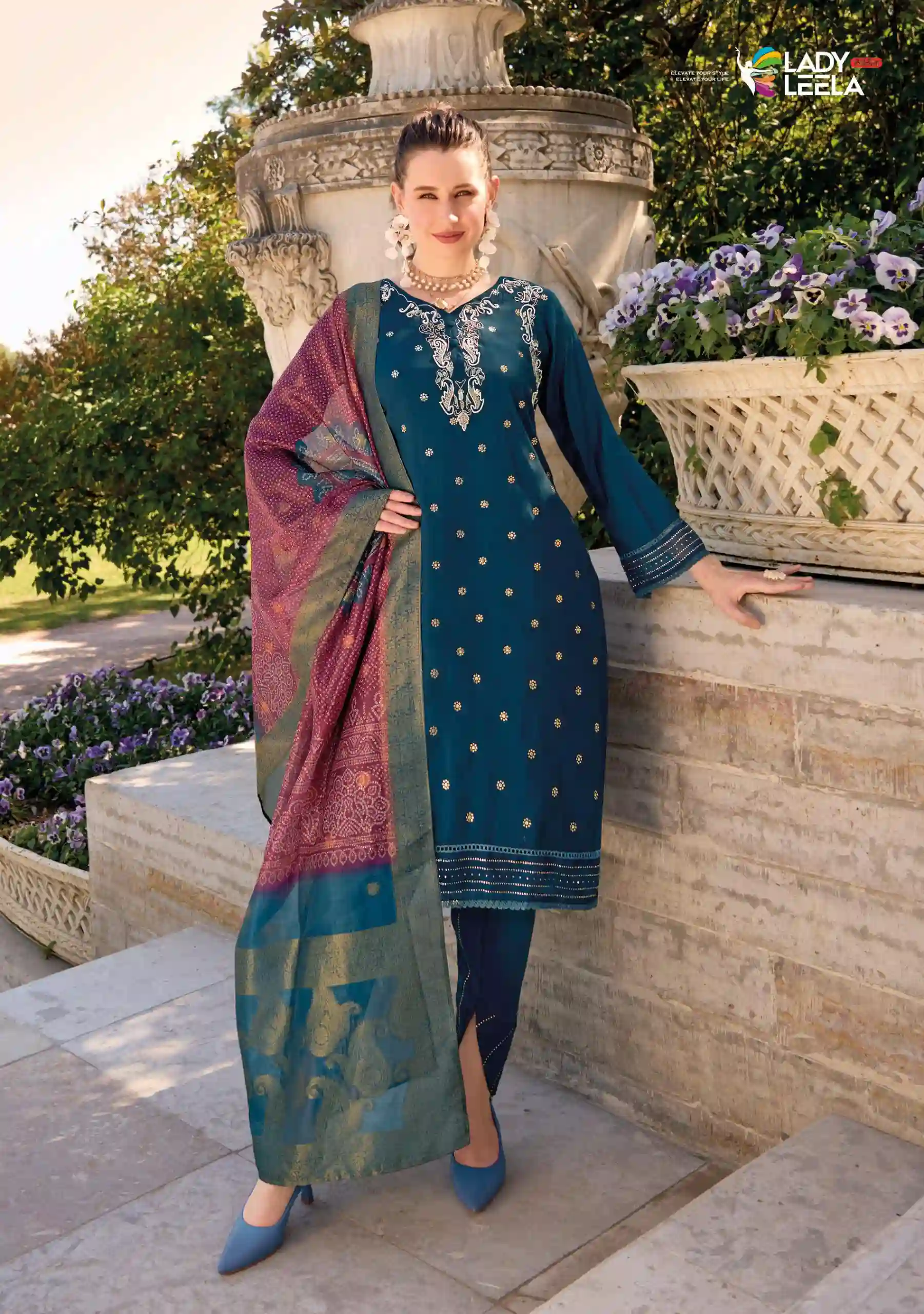 Lady Leela Tulips 2 Viscose Silk Wholesale Fancy Readymade Salwar Suit Catalog